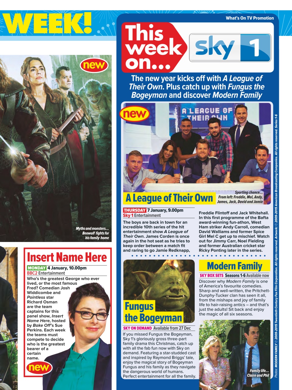 What's on TV Preview Pages