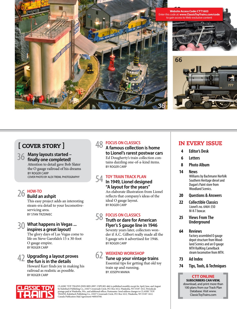 Classic Toy Trains Preview Pages
