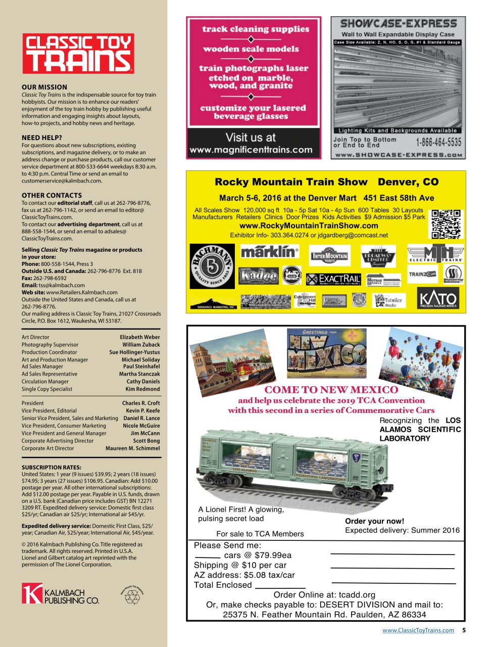 Classic Toy Trains Preview Pages