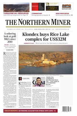 The Northern Miner issue Vol. 101 No. 46