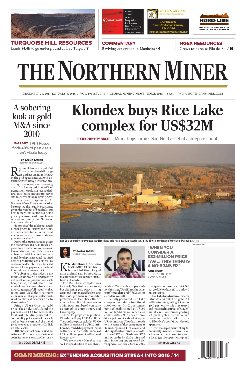 The Northern Miner Preview Pages