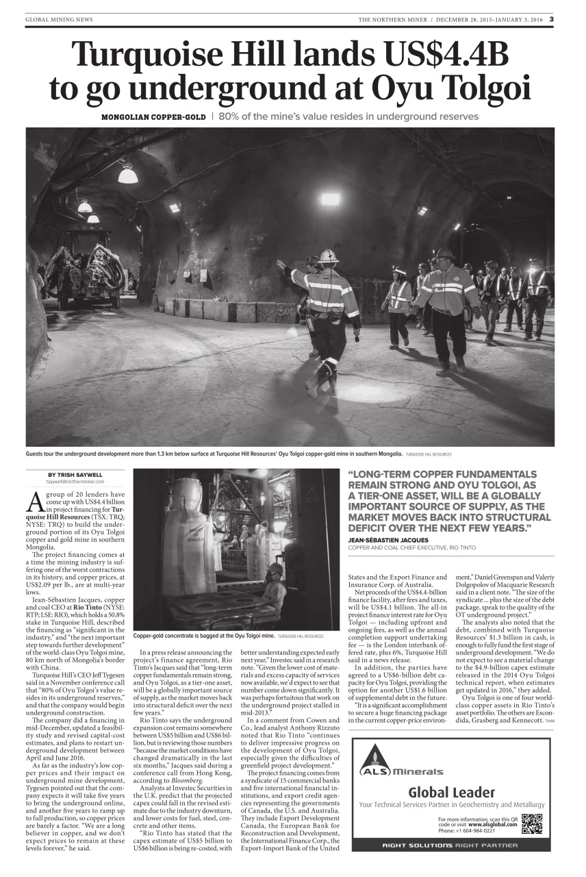 The Northern Miner Preview Pages