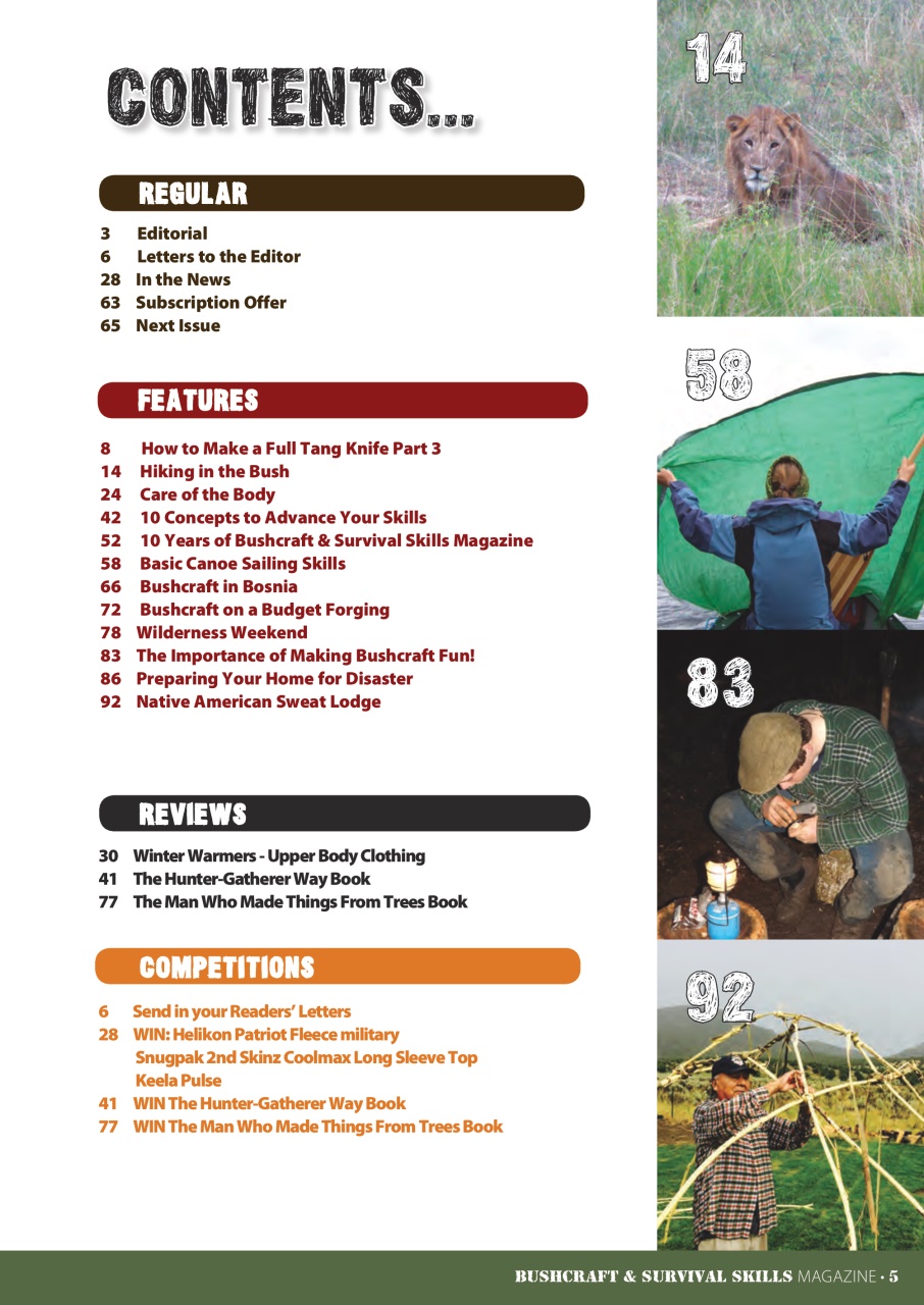 Bushcraft & Survival Skills Magazine Preview Pages