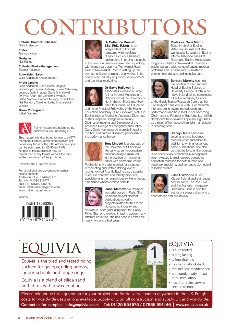 European Trainer Magazine - horse racing Preview Pages