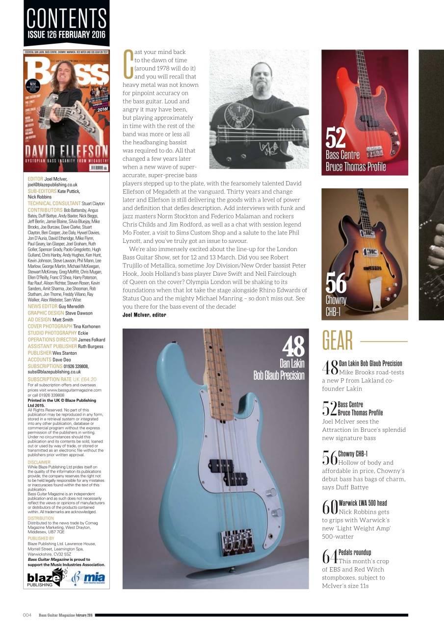 Bass Player UK Preview Pages