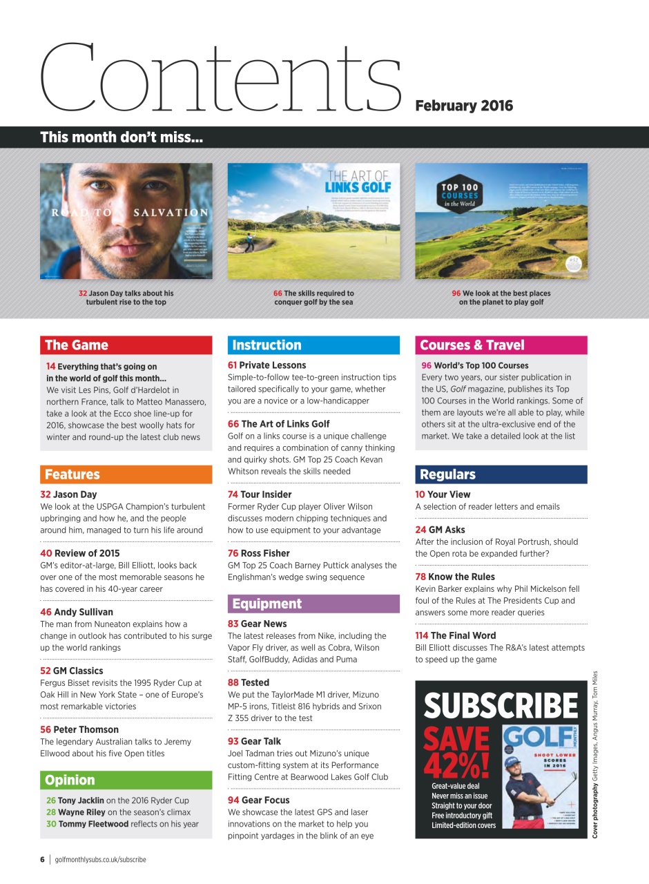 Golf Monthly Preview Pages