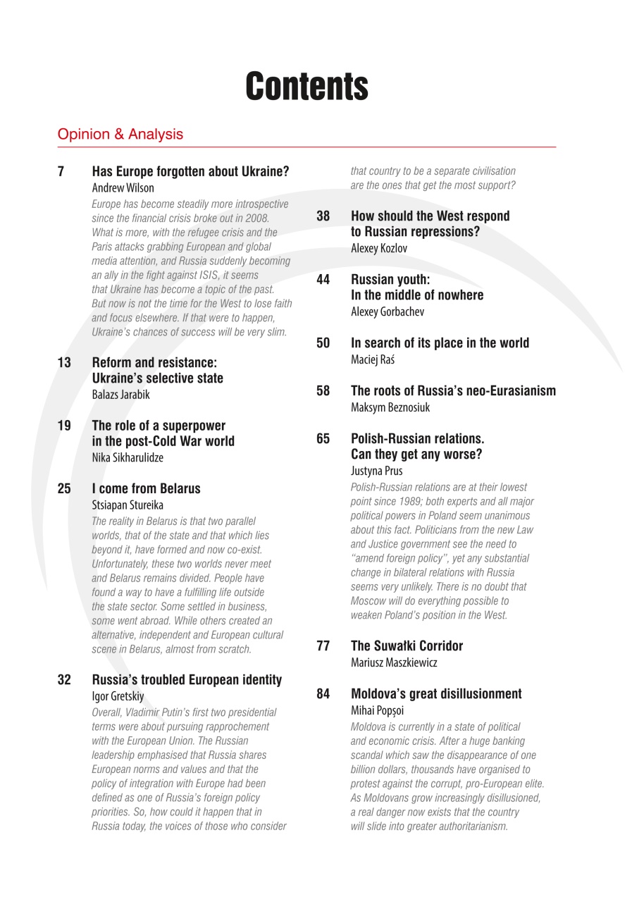 New Eastern Europe Preview Pages