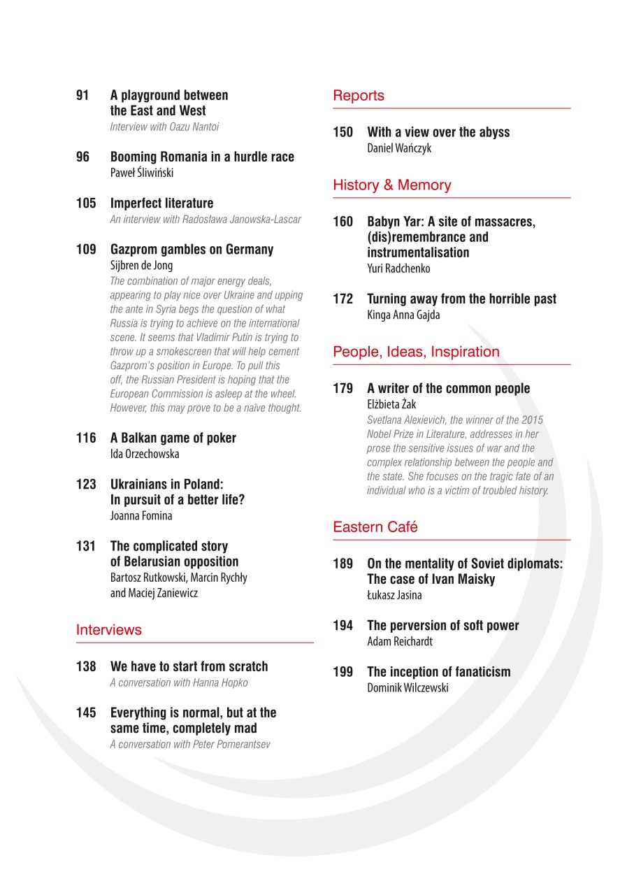 New Eastern Europe Preview Pages