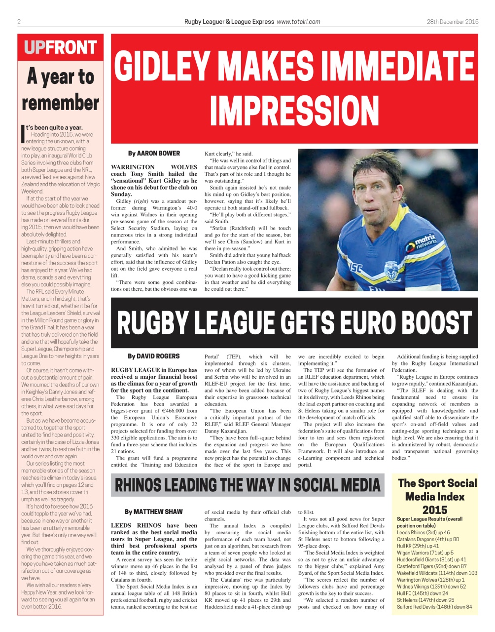 League Express Preview Pages