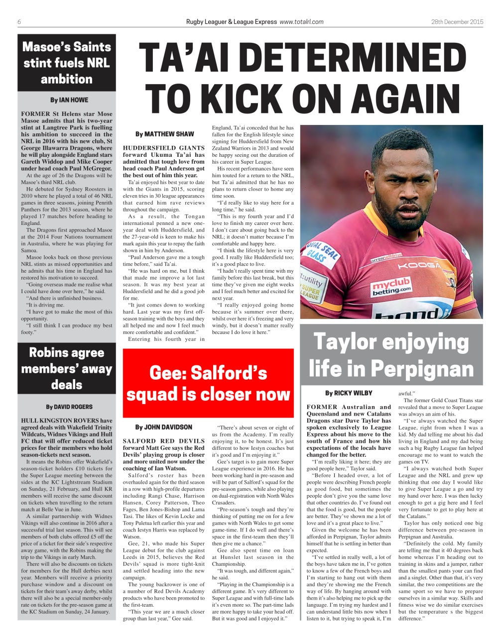 League Express Preview Pages