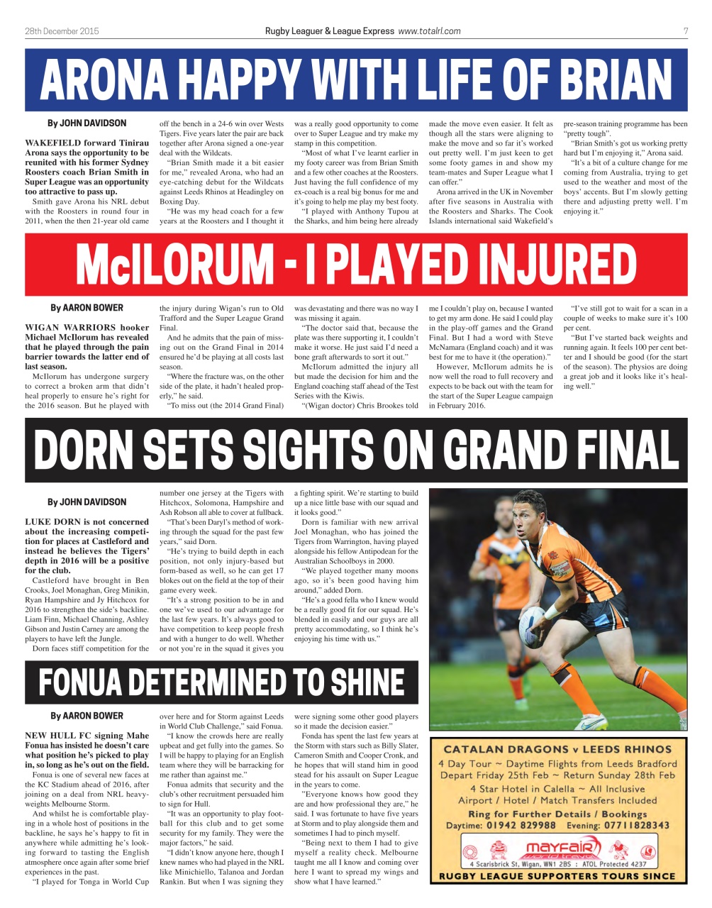 League Express Preview Pages