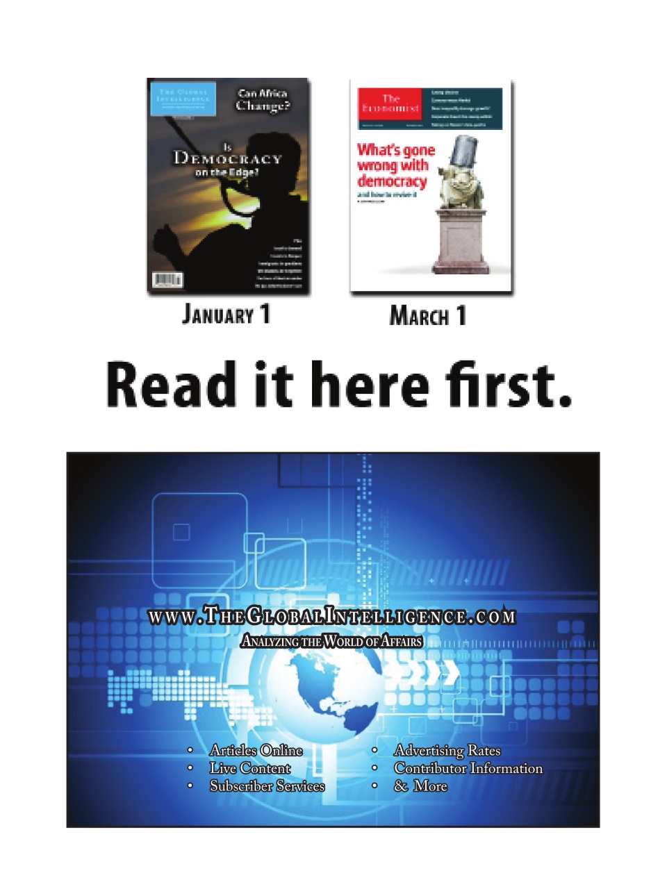 The Global Intelligence Preview Pages