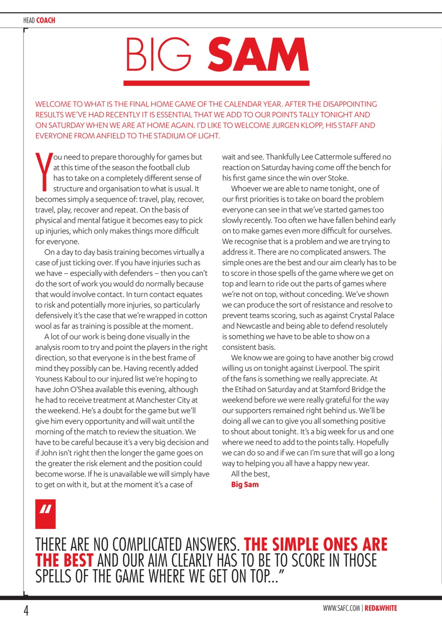 Sunderland FC Preview Pages