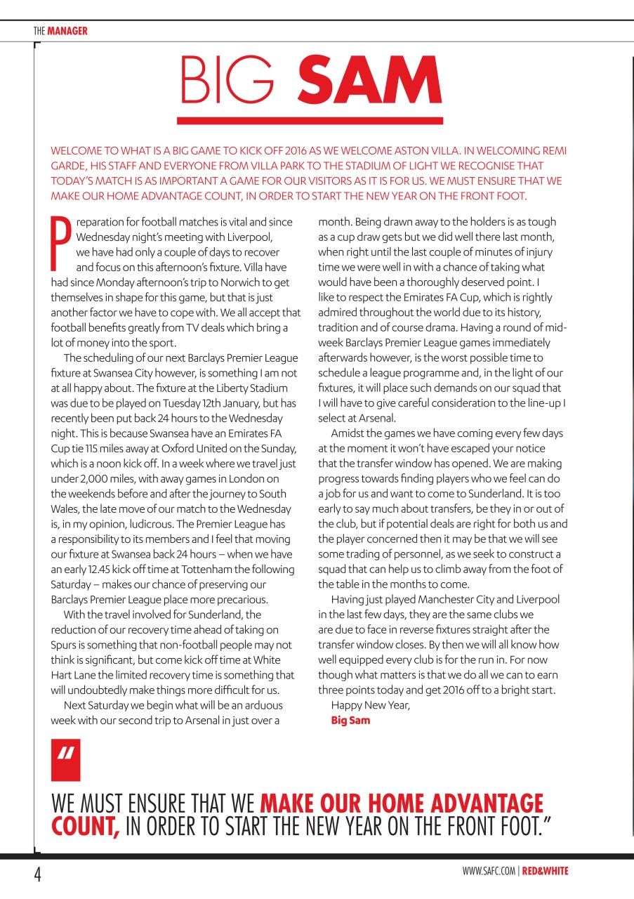 Sunderland FC Preview Pages