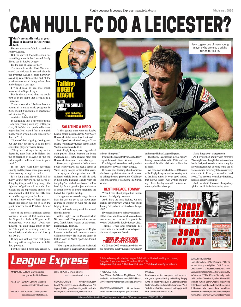 League Express Preview Pages