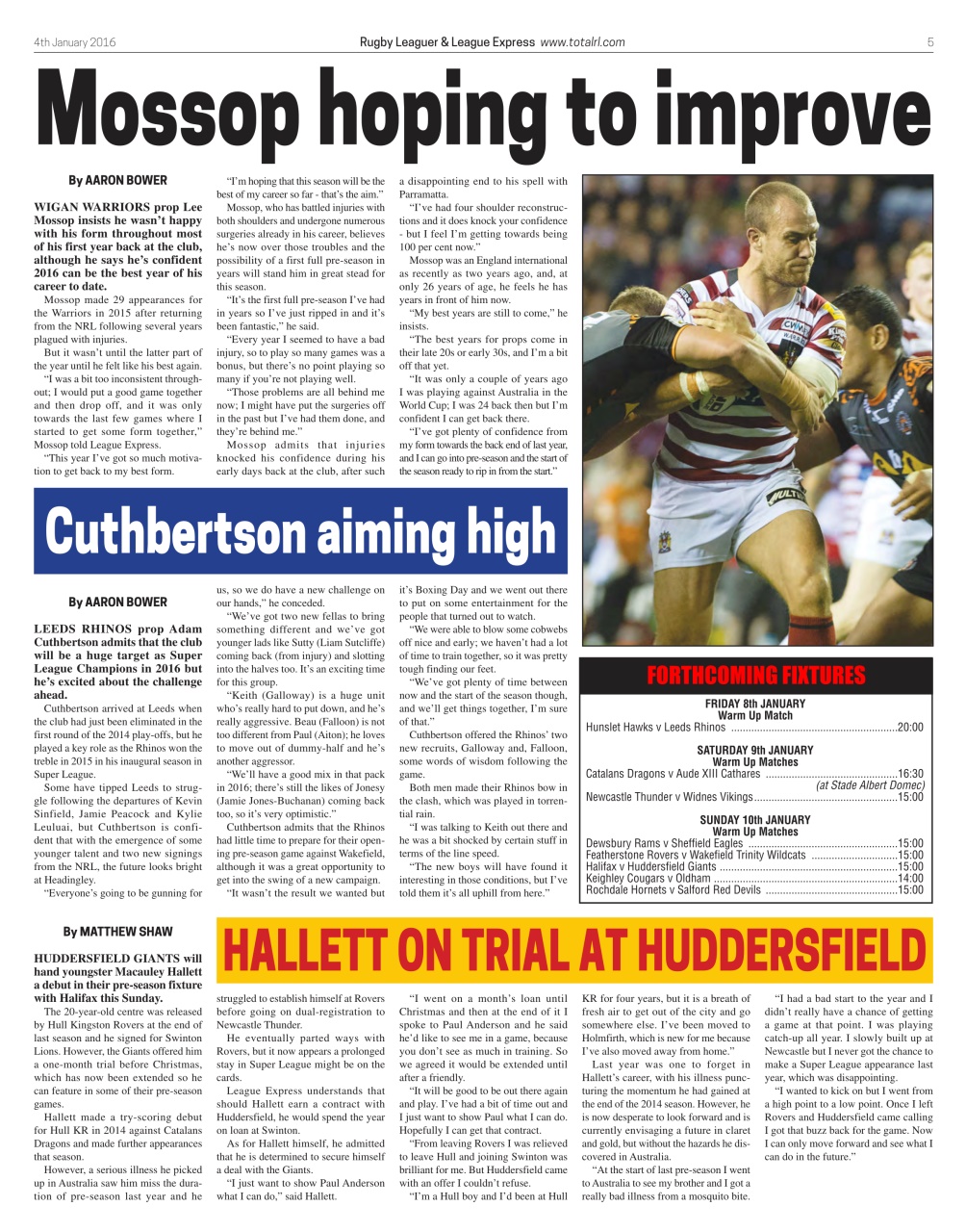 League Express Preview Pages