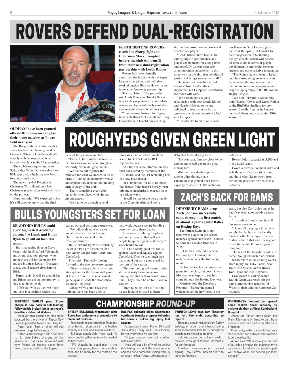 League Express Preview Pages