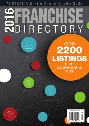 2016 Aus & NZ Business Franchise Directory issue 2016 Aus & NZ Business Franchise Directory