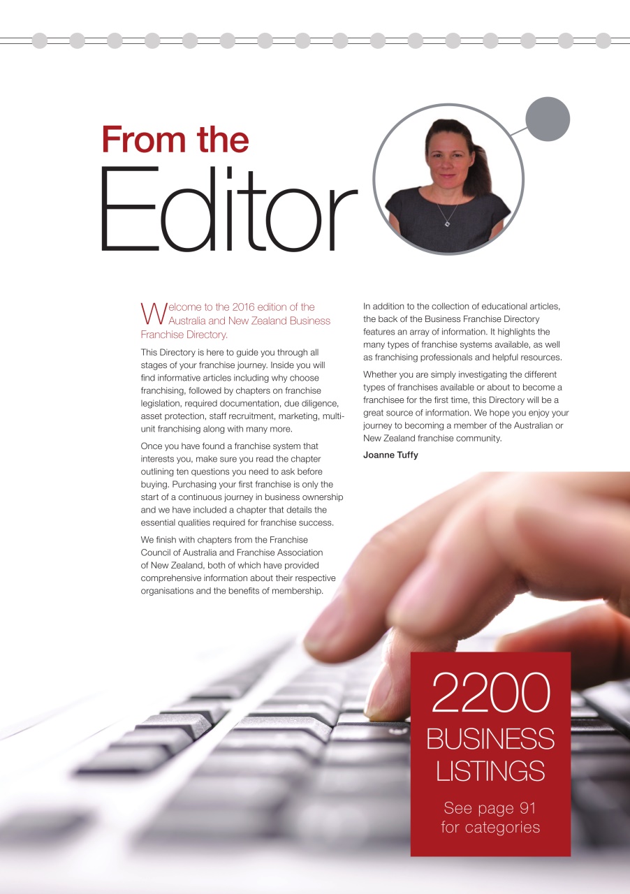 Business Franchise Directory Preview Pages