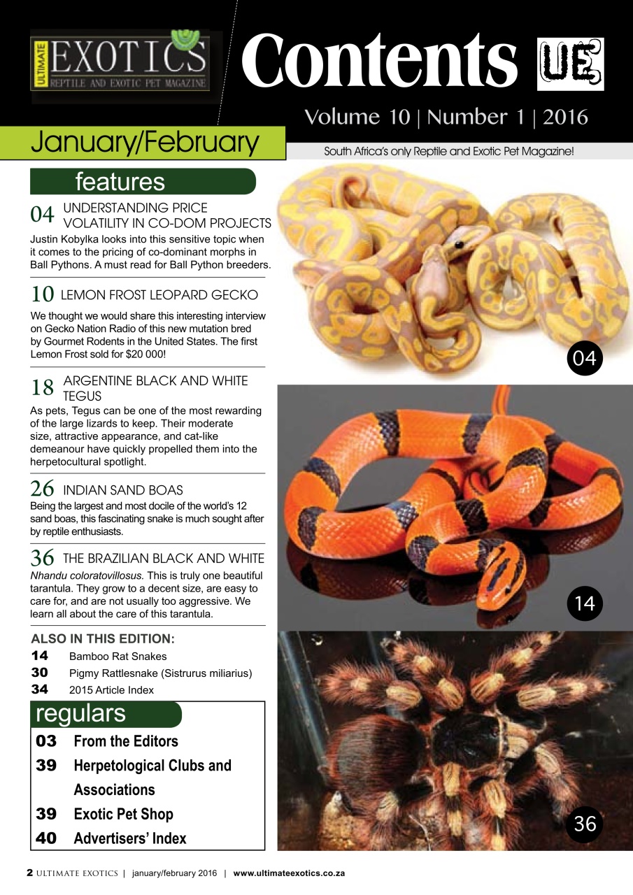 Ultimate Exotics Preview Pages