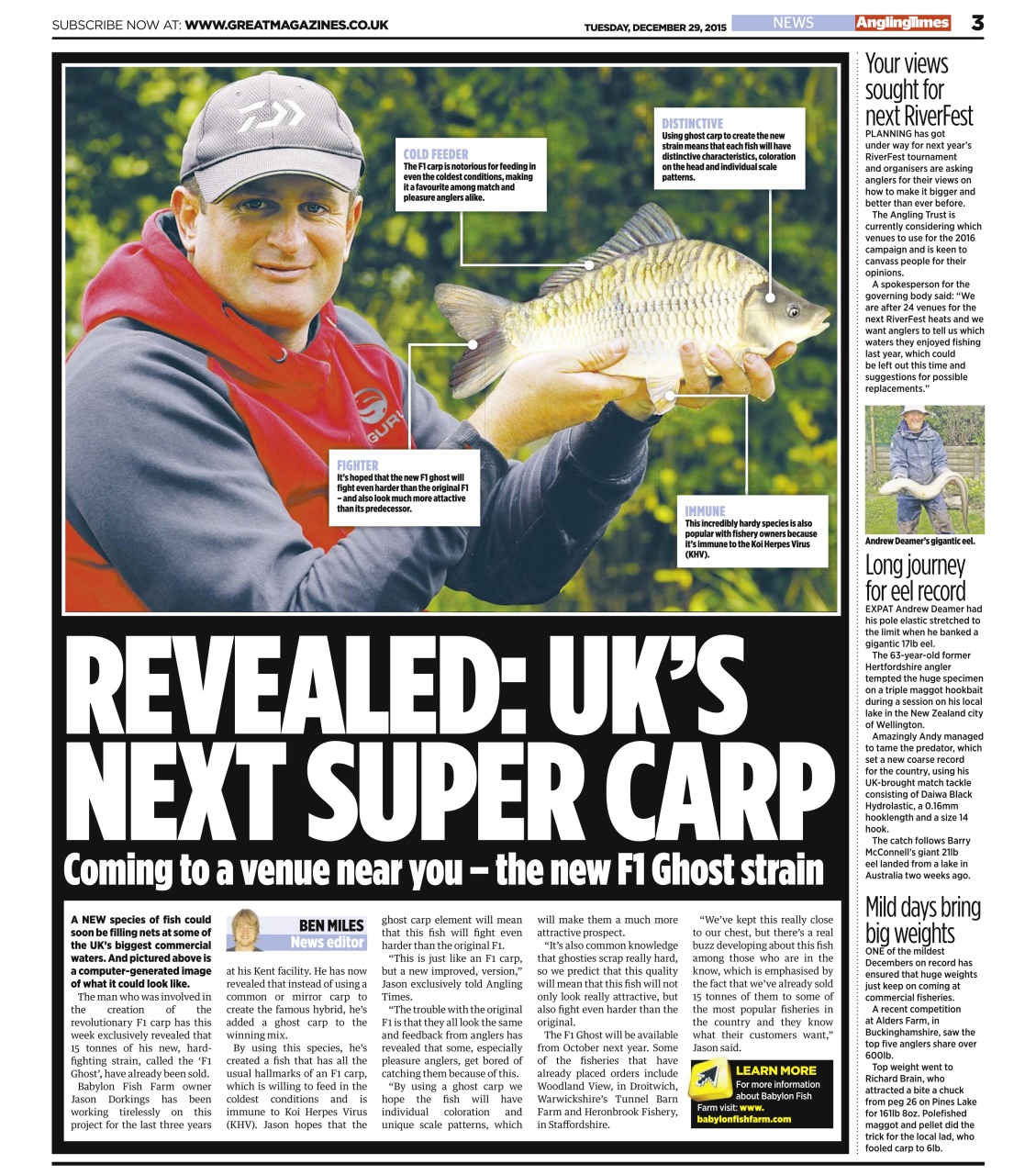 Angling Times Preview Pages
