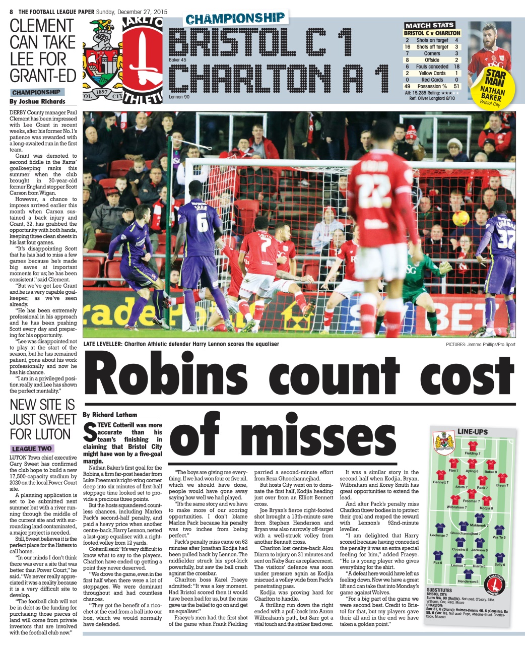 The Football League Paper Preview Pages