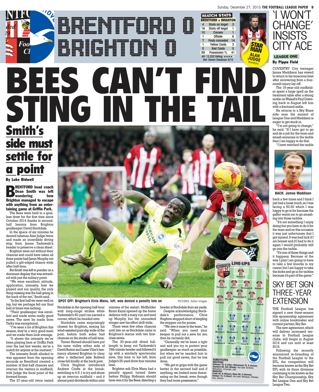 The Football League Paper Preview Pages