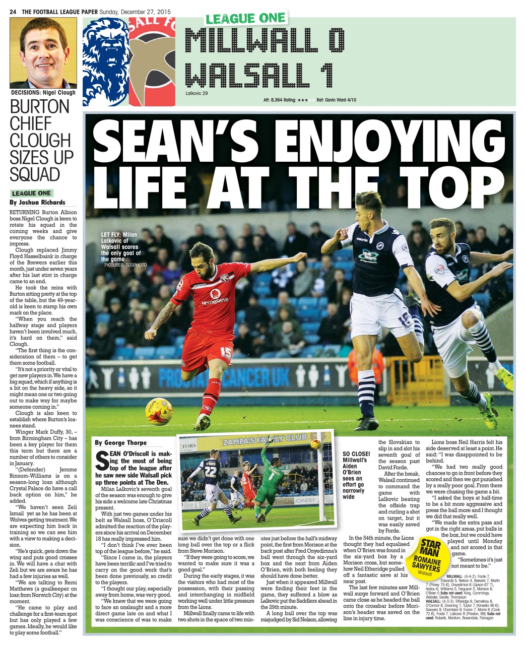 The Football League Paper Preview Pages