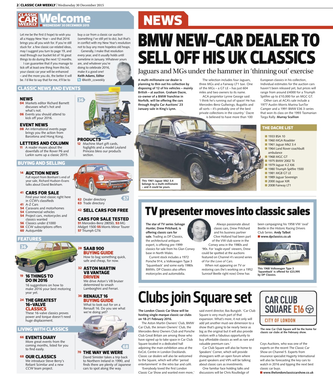 Classic Car Weekly Preview Pages