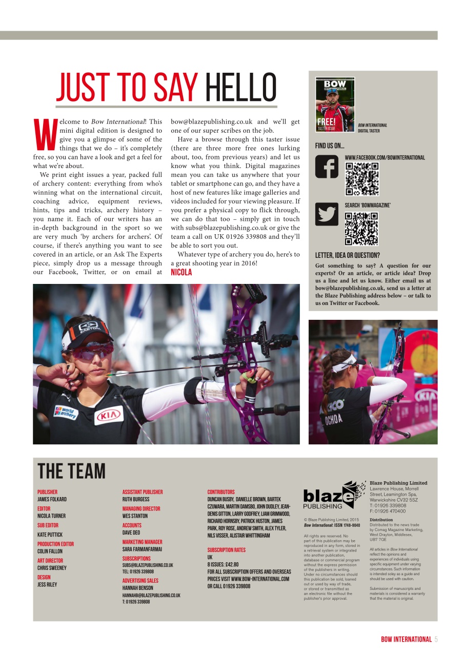 Bow International Preview Pages