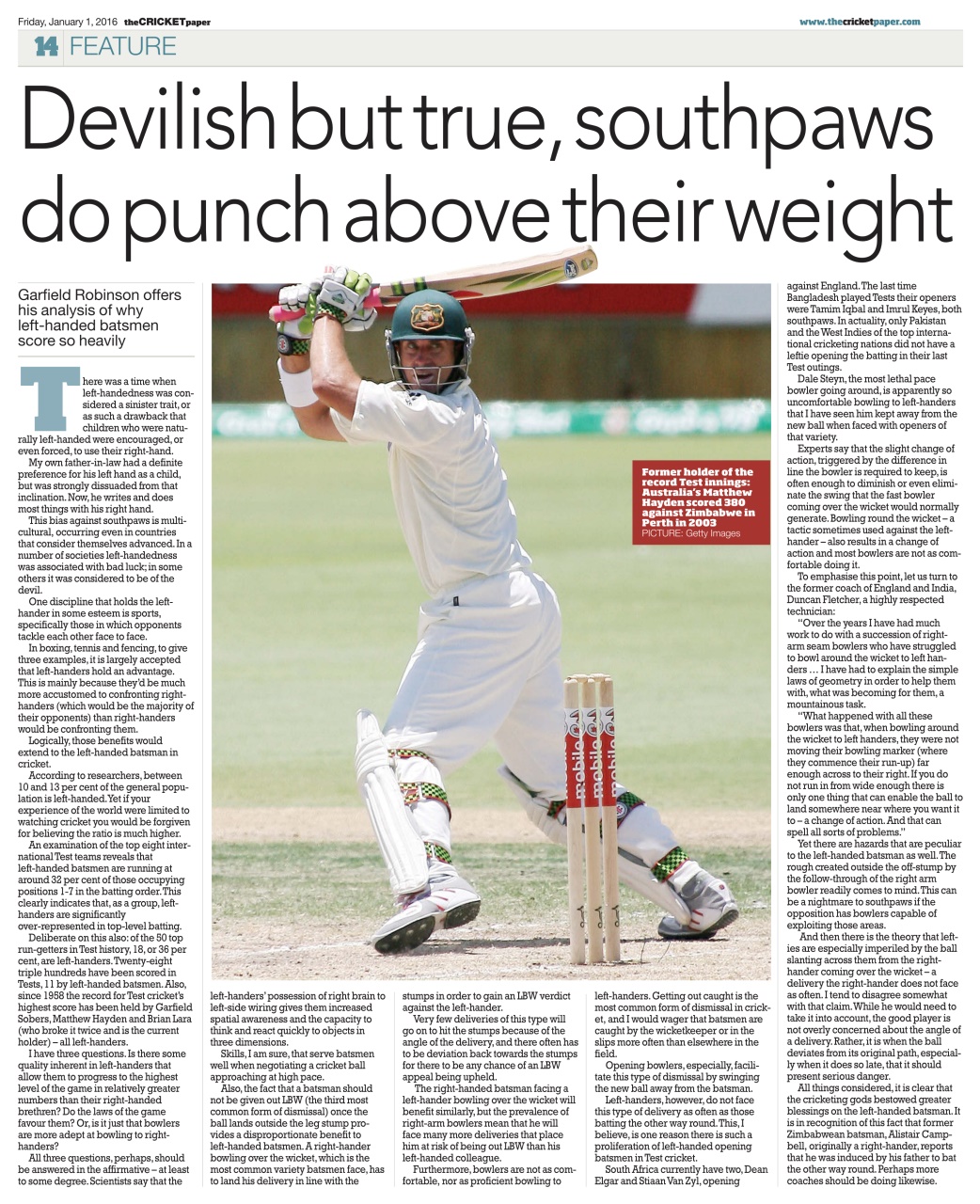 The Cricket Paper Preview Pages