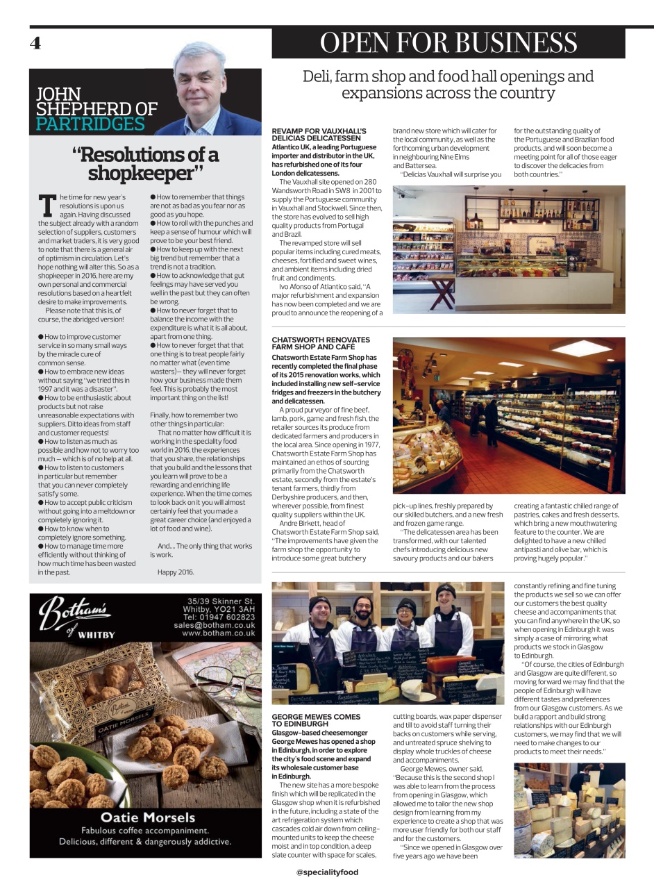 Speciality Food Preview Pages