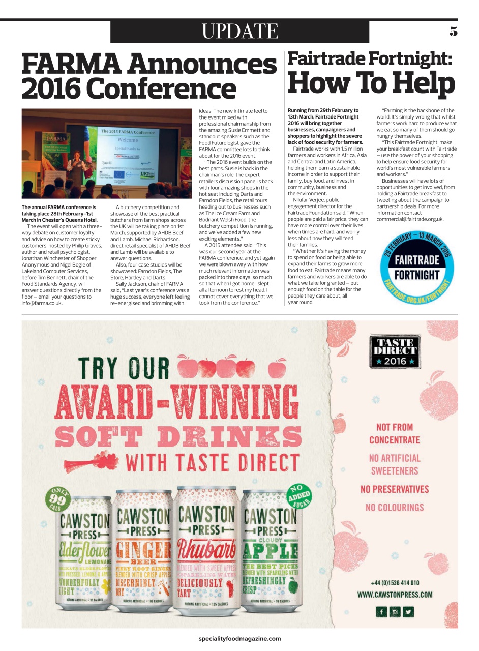 Speciality Food Preview Pages