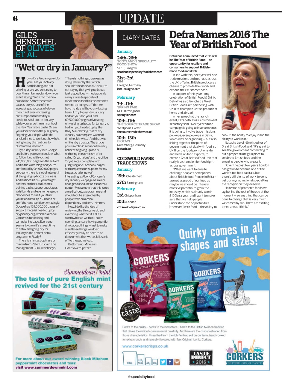 Speciality Food Preview Pages