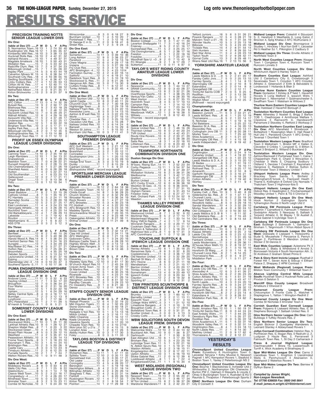 The Non-League Football Paper Preview Pages