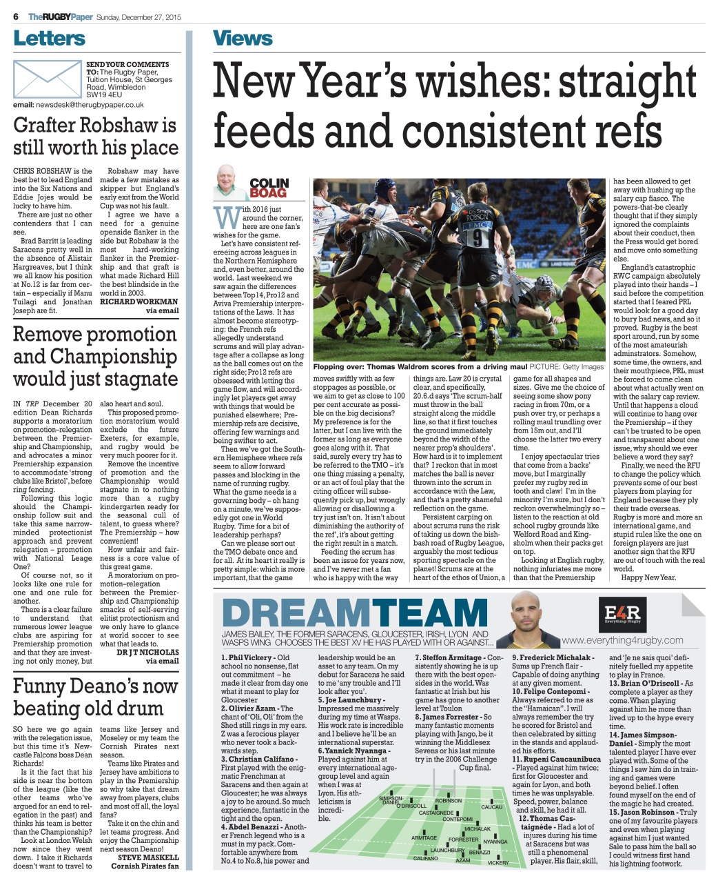 The Rugby Paper Preview Pages