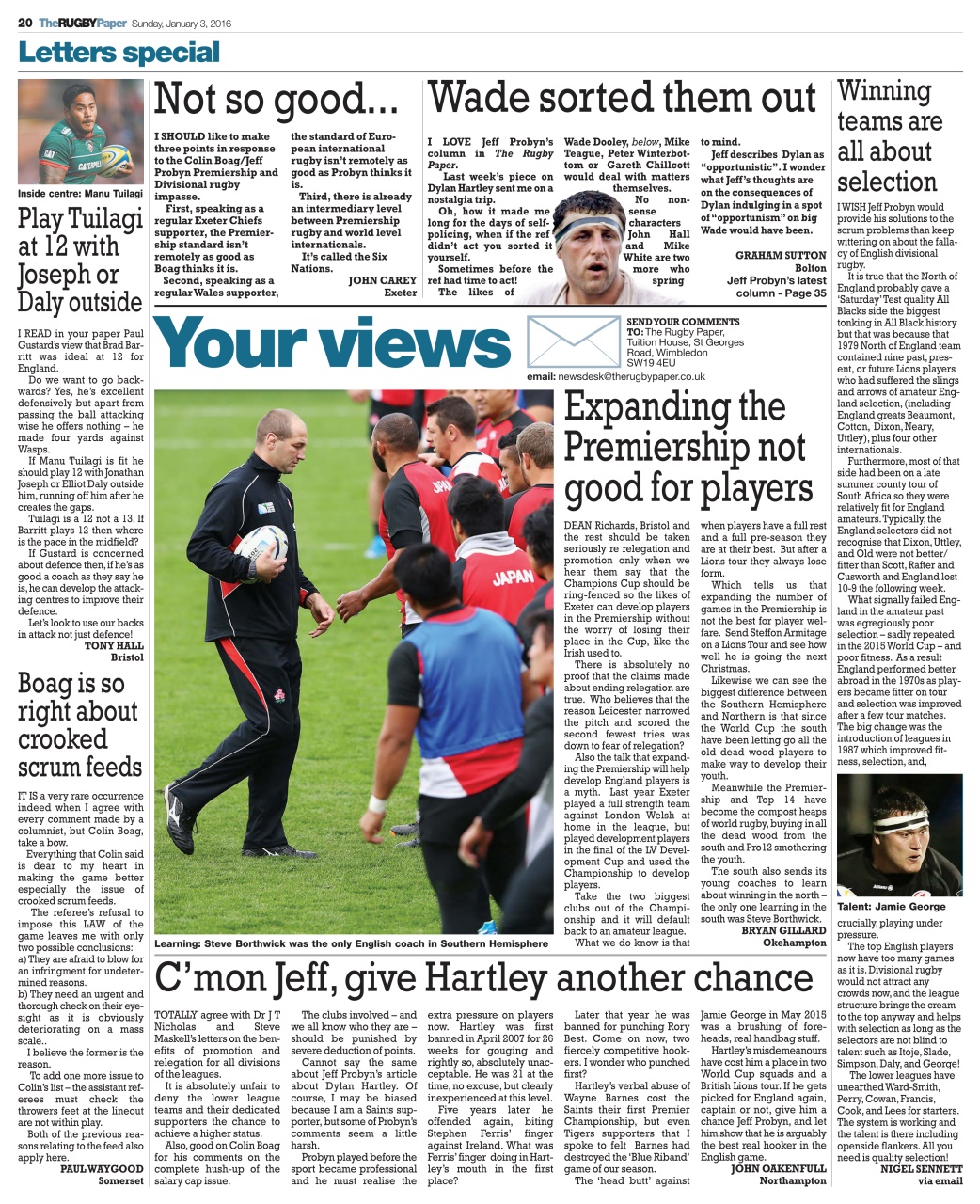 The Rugby Paper Preview Pages