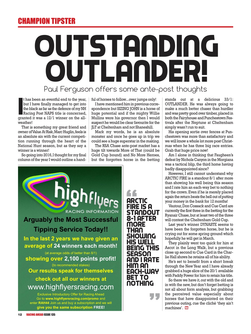 Racing Ahead Preview Pages