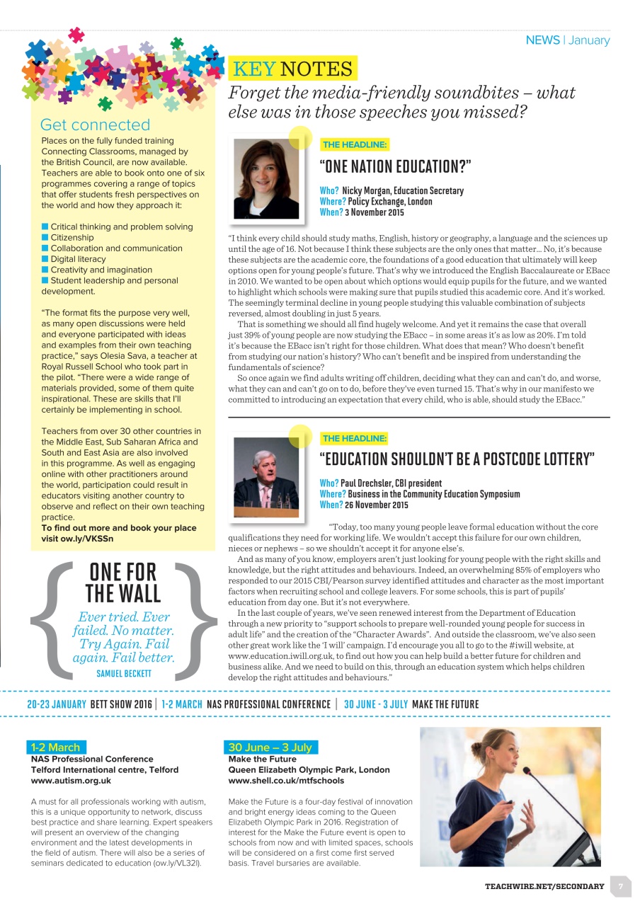 Teach Secondary Preview Pages