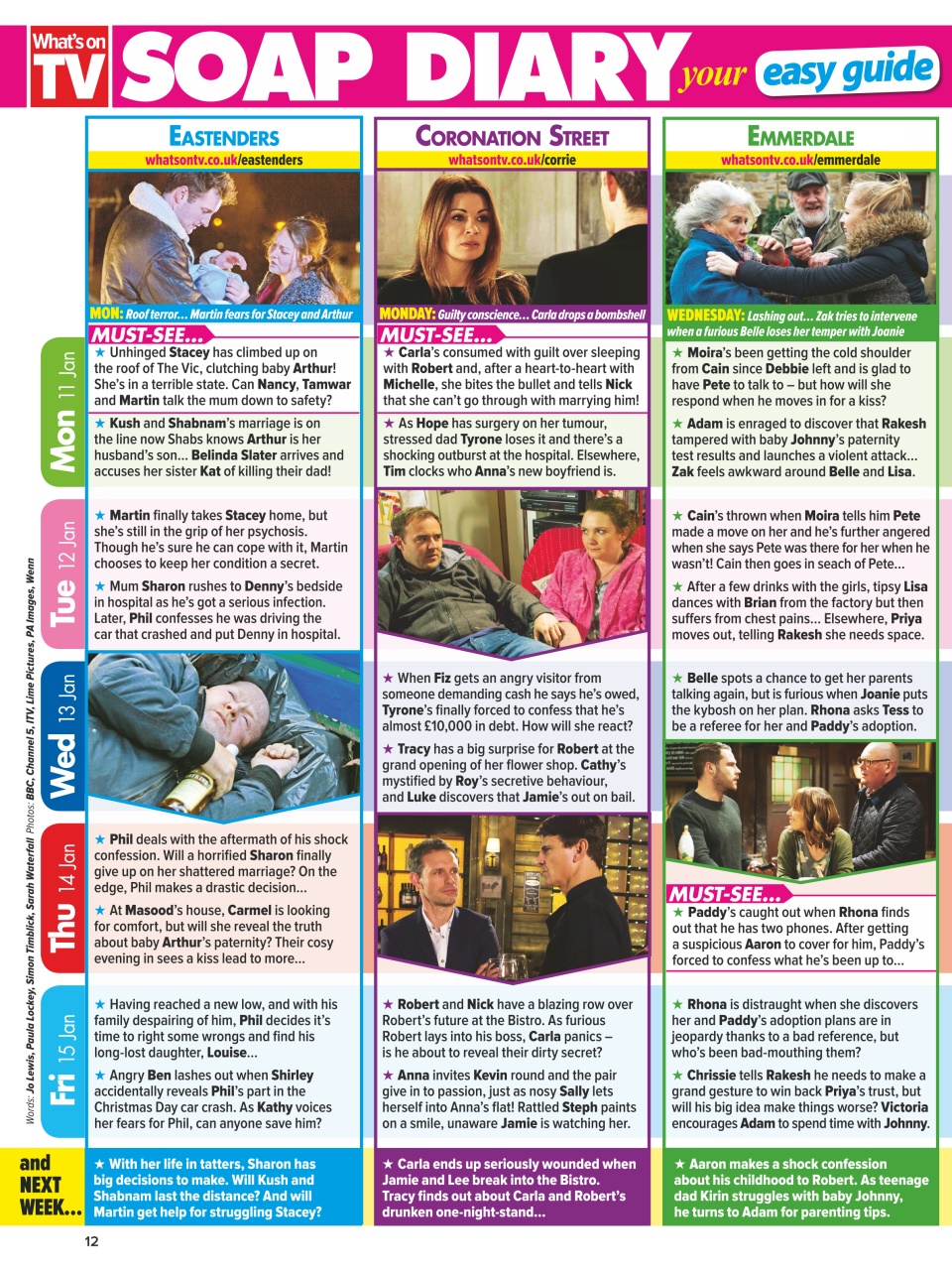 What's on TV Preview Pages
