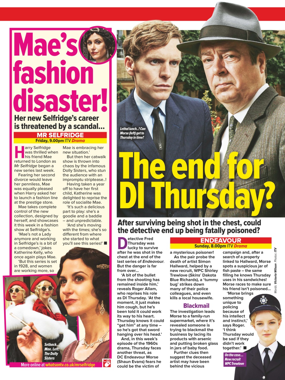 What's on TV Preview Pages