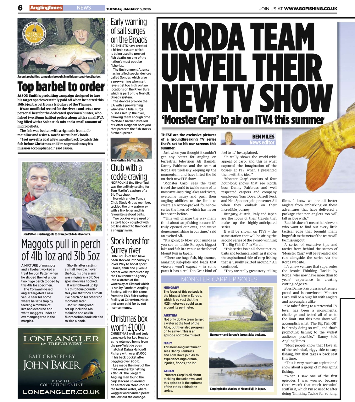 Angling Times Preview Pages