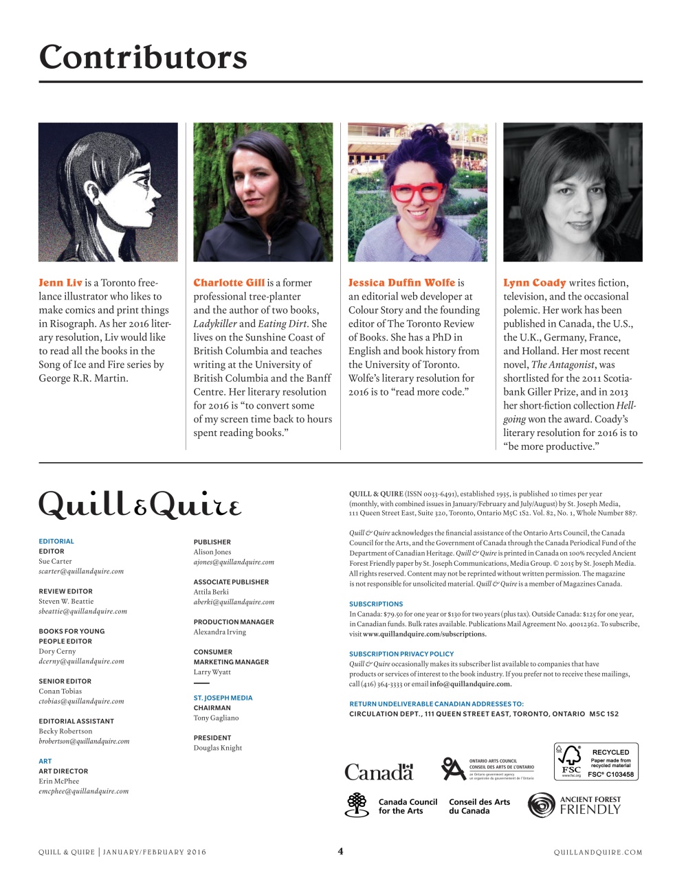 Quill & Quire Preview Pages