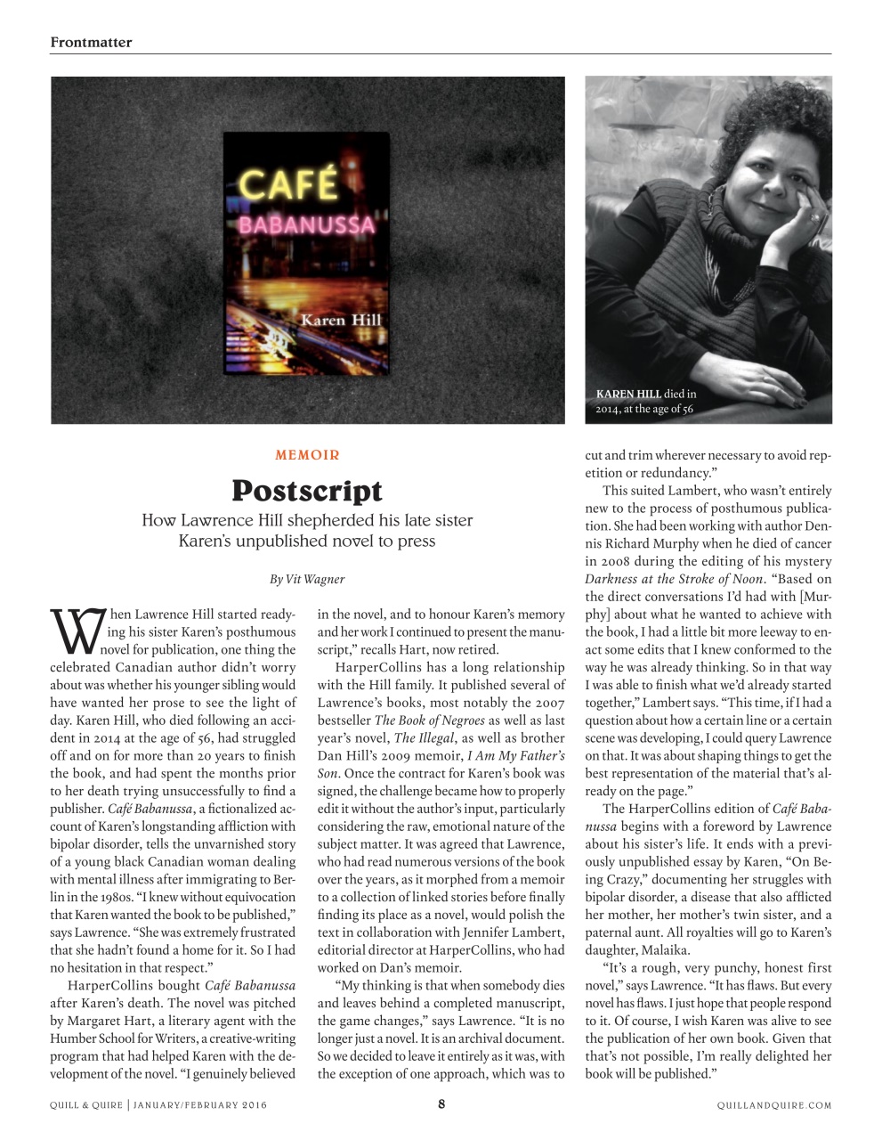 Quill & Quire Preview Pages