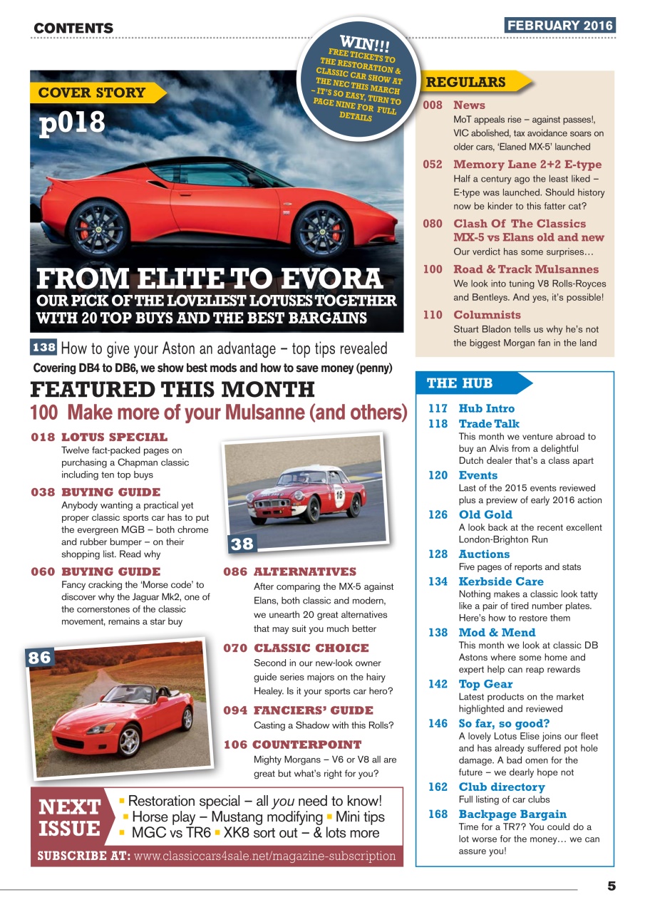 Classic Motoring Preview Pages