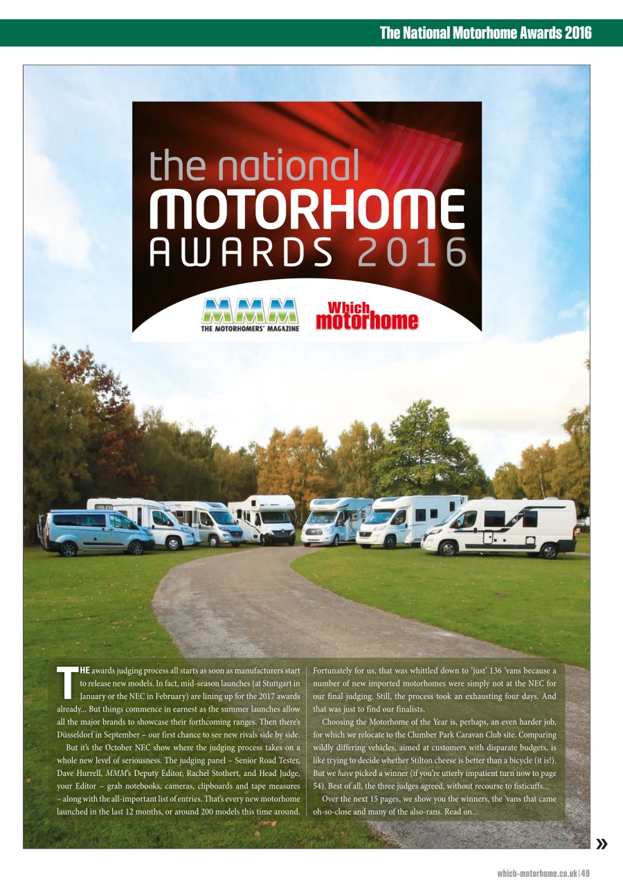 What Motorhome magazine Preview Pages