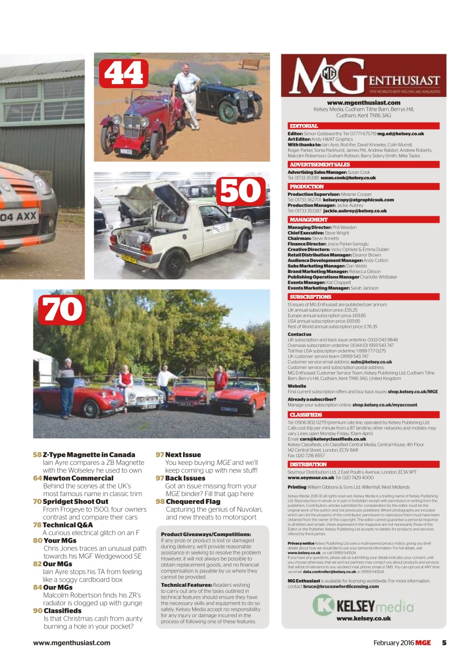 MG Enthusiast Preview Pages