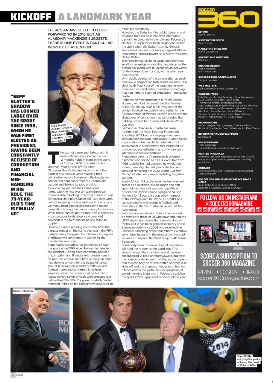 Soccer 360 Preview Pages