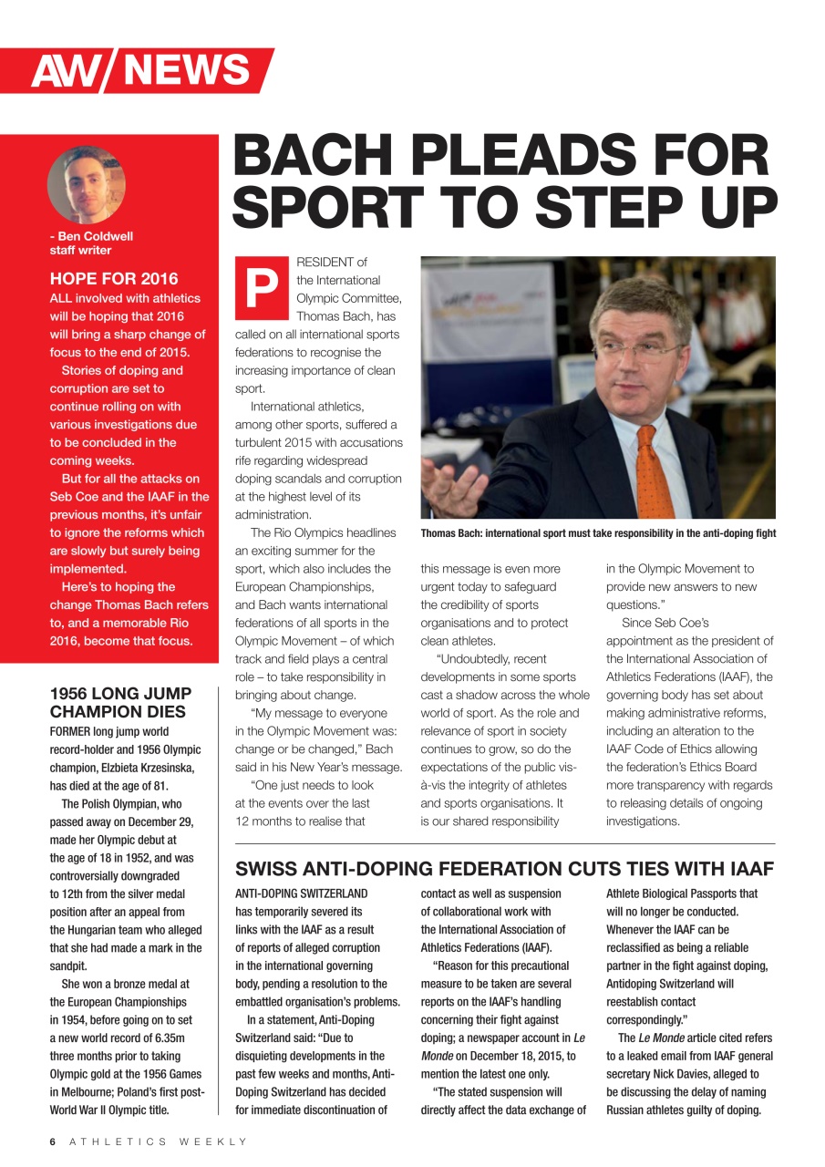 AW – Athletics Weekly Magazine Preview Pages