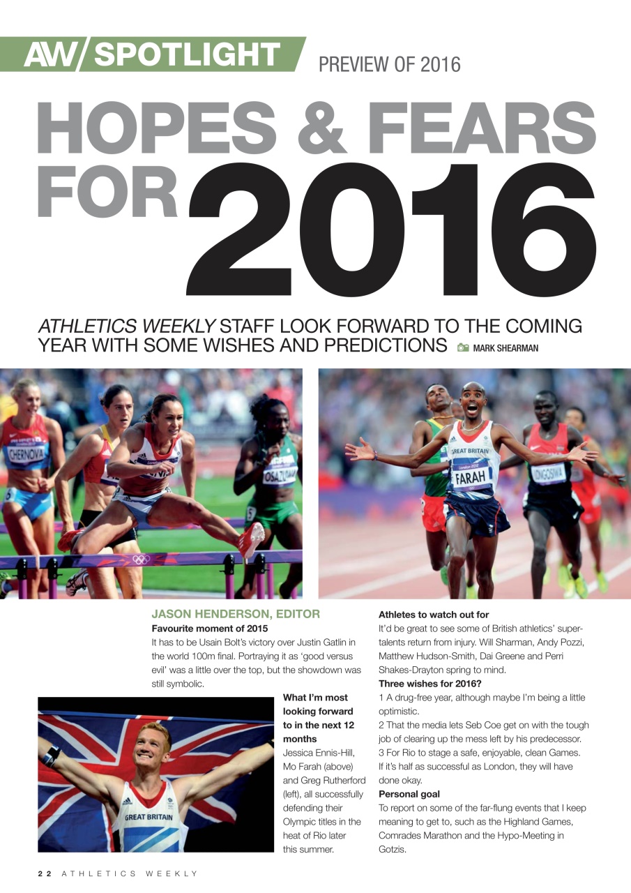 AW – Athletics Weekly Magazine Preview Pages